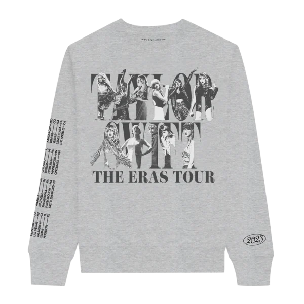 Taylor Swift The Eras Tour Heather Ggray Sweatshirt