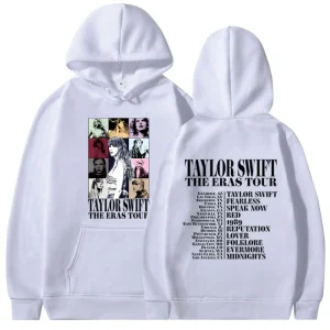 Taylor The Eras Tour White Hoodie